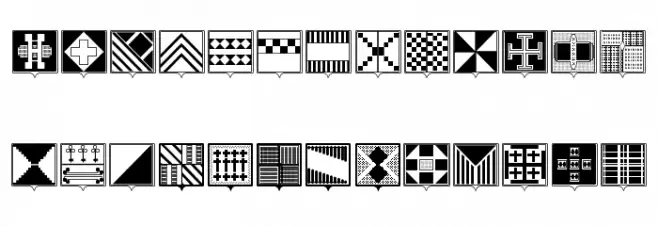 Fantasy Shields Regular Caratteri MINUSCOLO