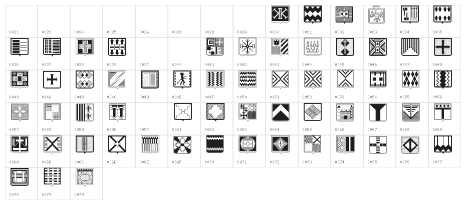 Fantasy Shields Two Regular Character Map
