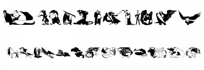 FantasyBeings Schriftart Groß