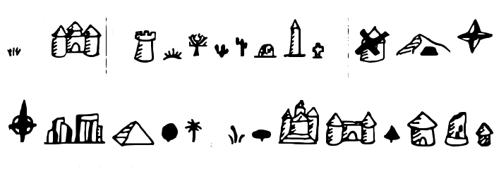 Fantasymapbats Regular Font LOWERCASE
