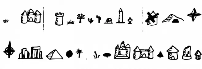 Fantasymapbats Regular Font LOWERCASE