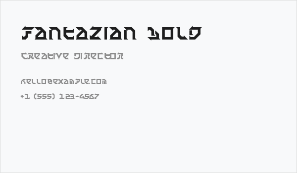 Fantazian Bold Business Card