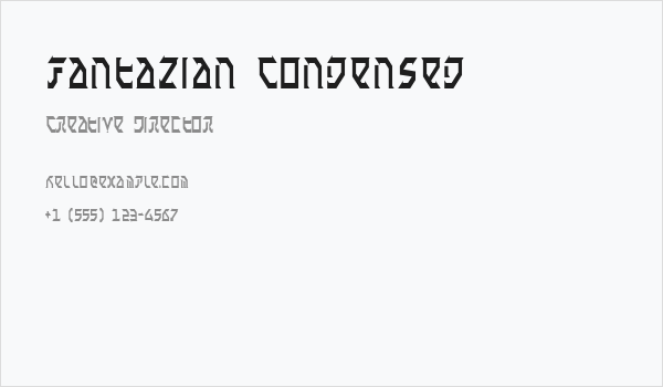 Fantazian Condensed Business Card