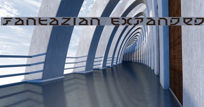 Fantazian Expanded Font examples
