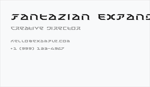 Fantazian Expanded Business Card
