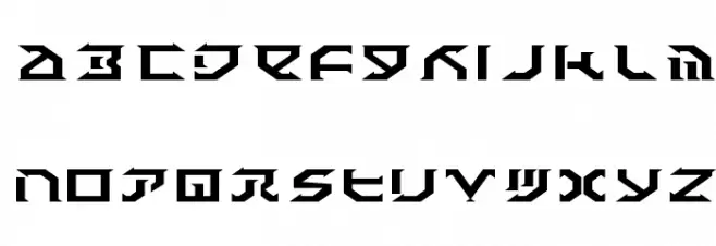 Fantazian Expanded Schriftart Kleinbuchstaben