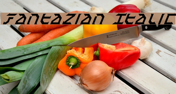 Fantazian Italic Font examples