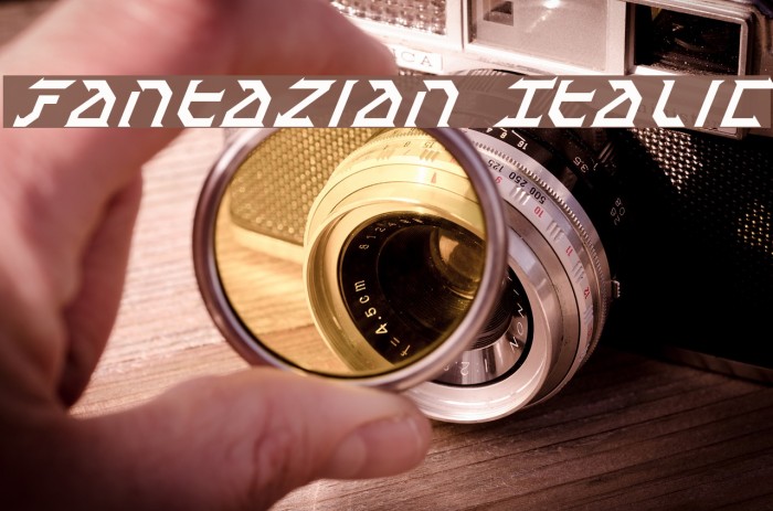 Fantazian Italic Font examples
