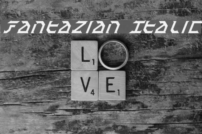 Fantazian Italic Schriftart examples