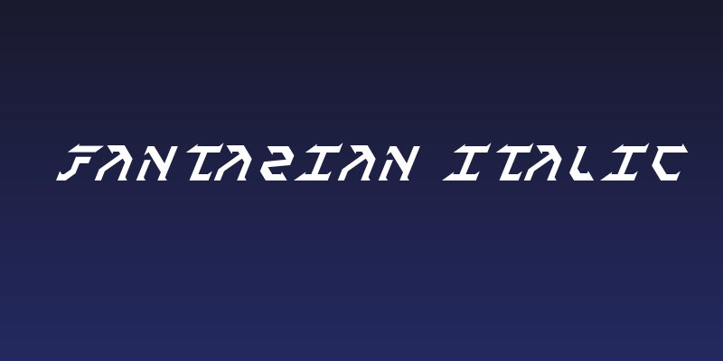 Fantazian Italic Social Header