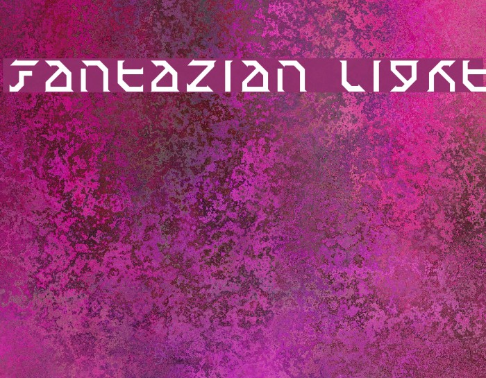 Fantazian Light フォント examples