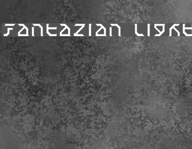 Fantazian Light フォント examples