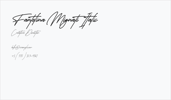 Fantelina Mignati Italic Business Card