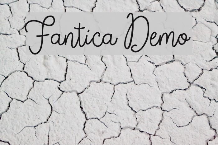 Fantica Demo Font examples