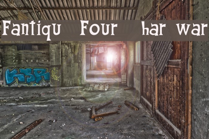 Fantique Four Shareware Font examples