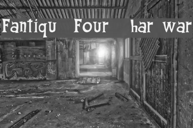 Fantique Four Shareware Fonte examples