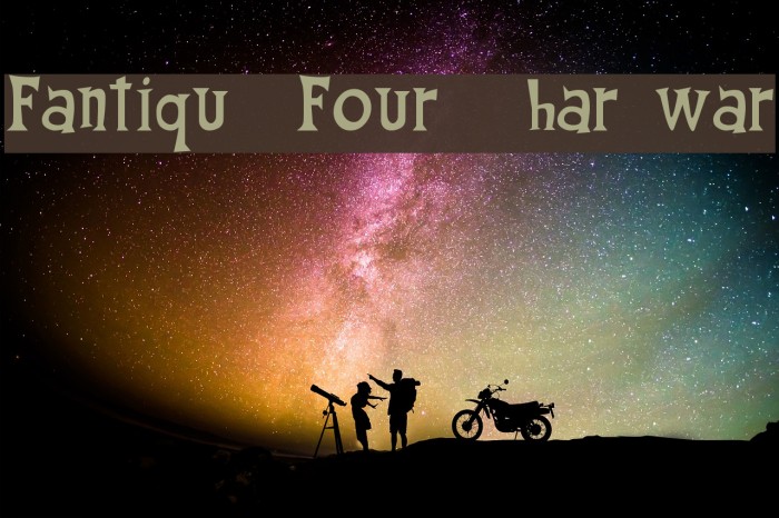 Fantique Four Shareware Font examples