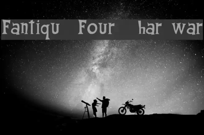 Fantique Four Shareware Fonte examples