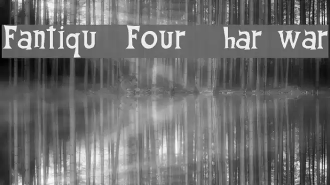 Fantique Four Shareware Fonte examples