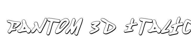 Fantom 3D Italic Font