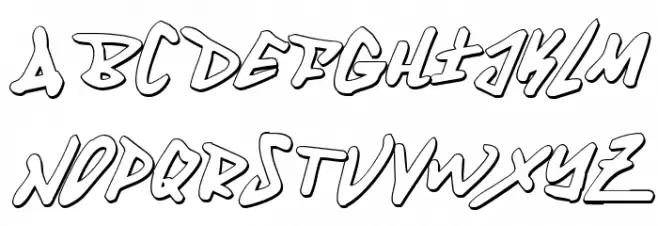 Fantom 3D Italic Font Litere mari