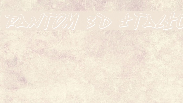 Fantom 3D Italic Font examples