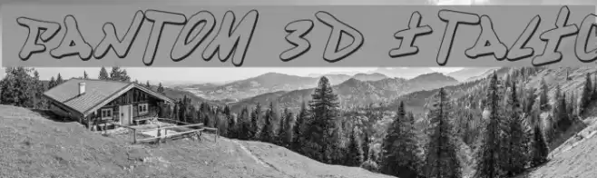 Fantom 3D Italic Font examples