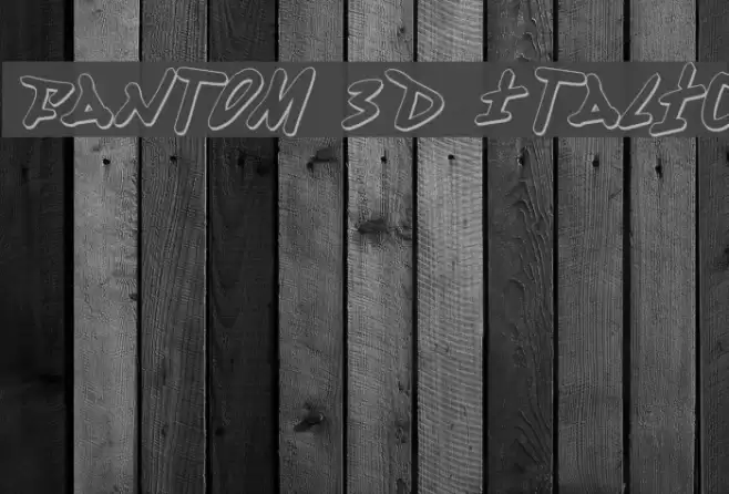 Fantom 3D Italic Font examples