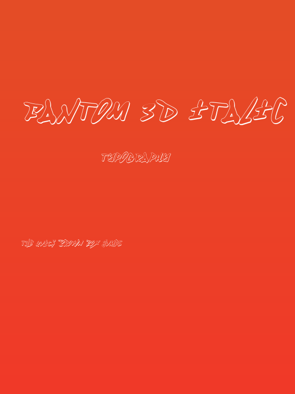 Fantom 3D Italic Poster