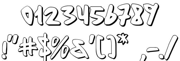Fantom 3D Font OTHER CHARS