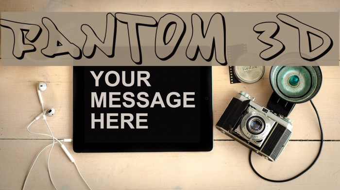 Fantom 3D Font examples