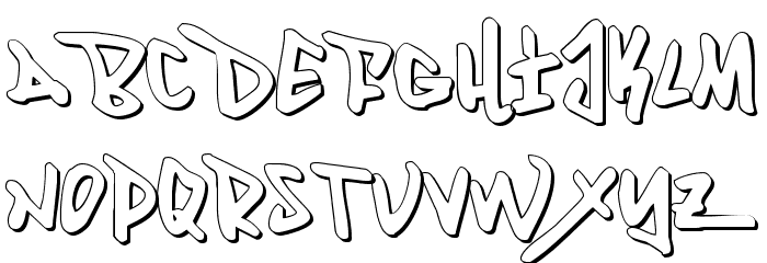 Fantom 3D Font LOWERCASE