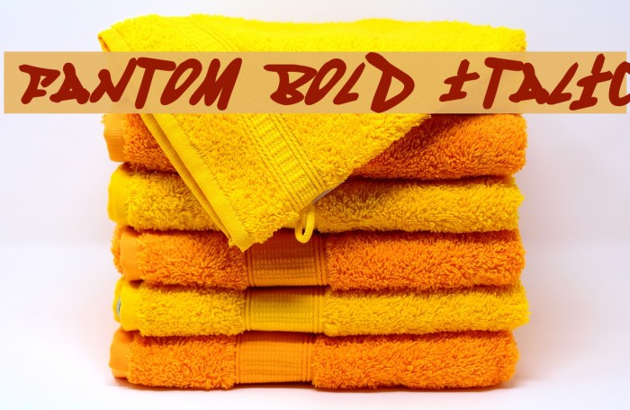 Fantom Bold Italic Font examples