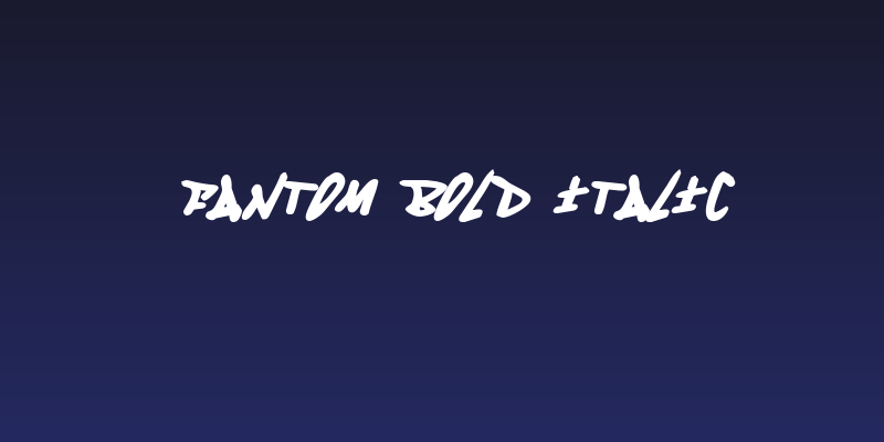 Fantom Bold Italic Social Header