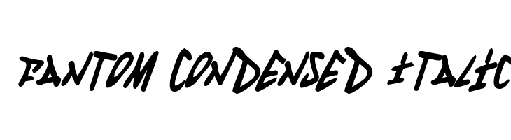 Fantom Condensed Italic  font caratteri gratis