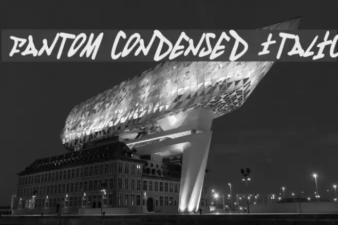 Fantom Condensed Italic Font examples