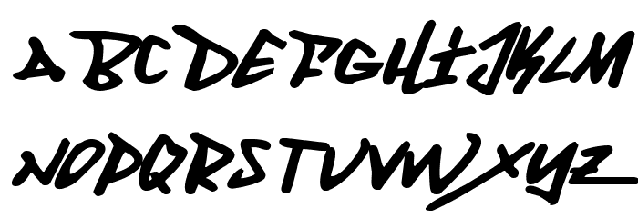 Fantom Expanded Italic Font LOWERCASE