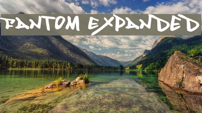 Fantom Expanded Font examples