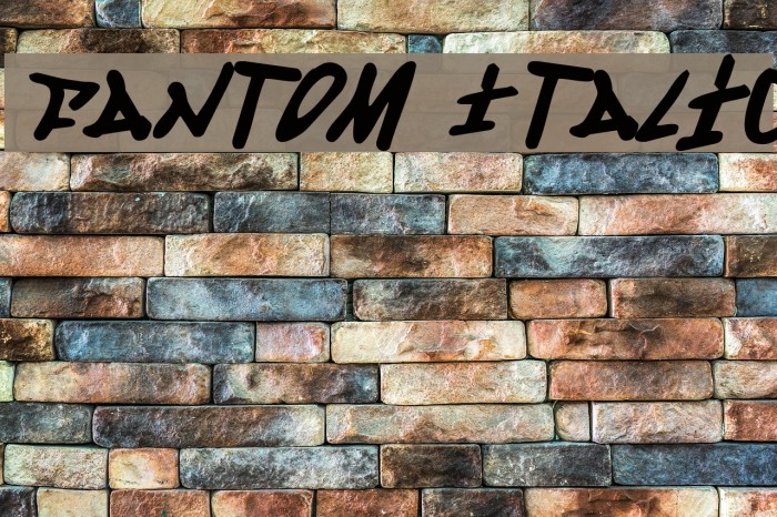 Fantom Italic Font examples