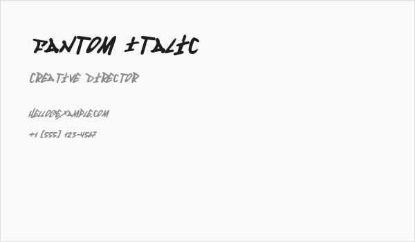 Fantom Italic Business Card