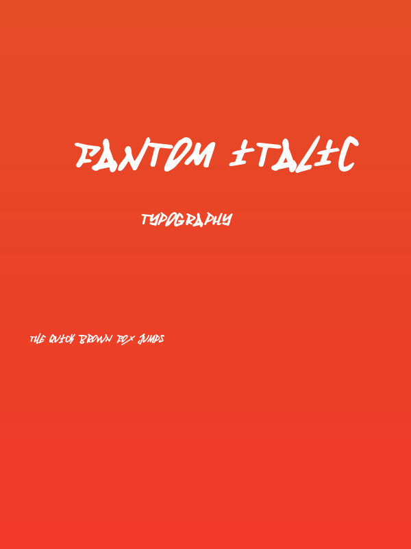 Fantom Italic Poster