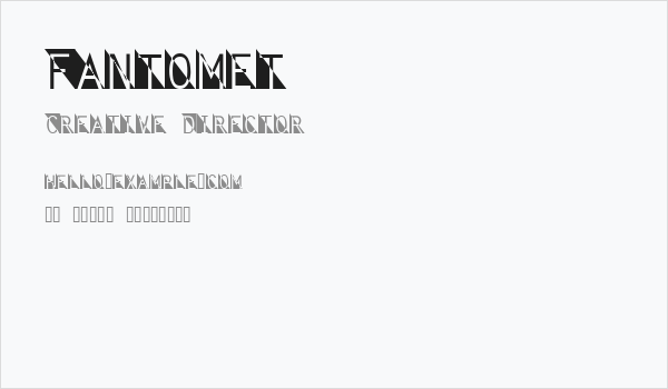 Fantomet Business Card
