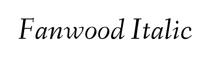 Fanwood Italic Font