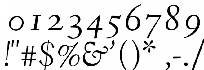 Fanwood Italic Font OTHER CHARS