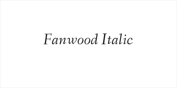 Fanwood Italic Logo