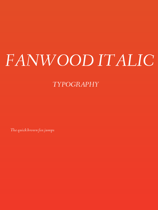 Fanwood Italic Poster