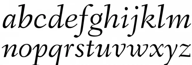 Fanwood Italic Caratteri MINUSCOLO