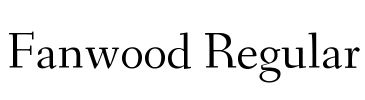 Fanwood Regular  Free Fonts Download