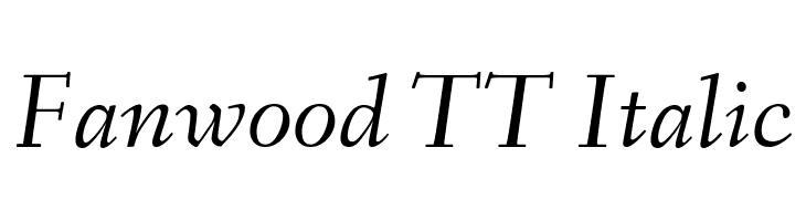 Fanwood TT Italic Font