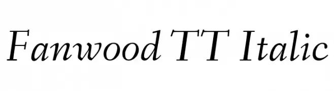Fanwood TT Italic  les polices de caractères gratuit tlcharger